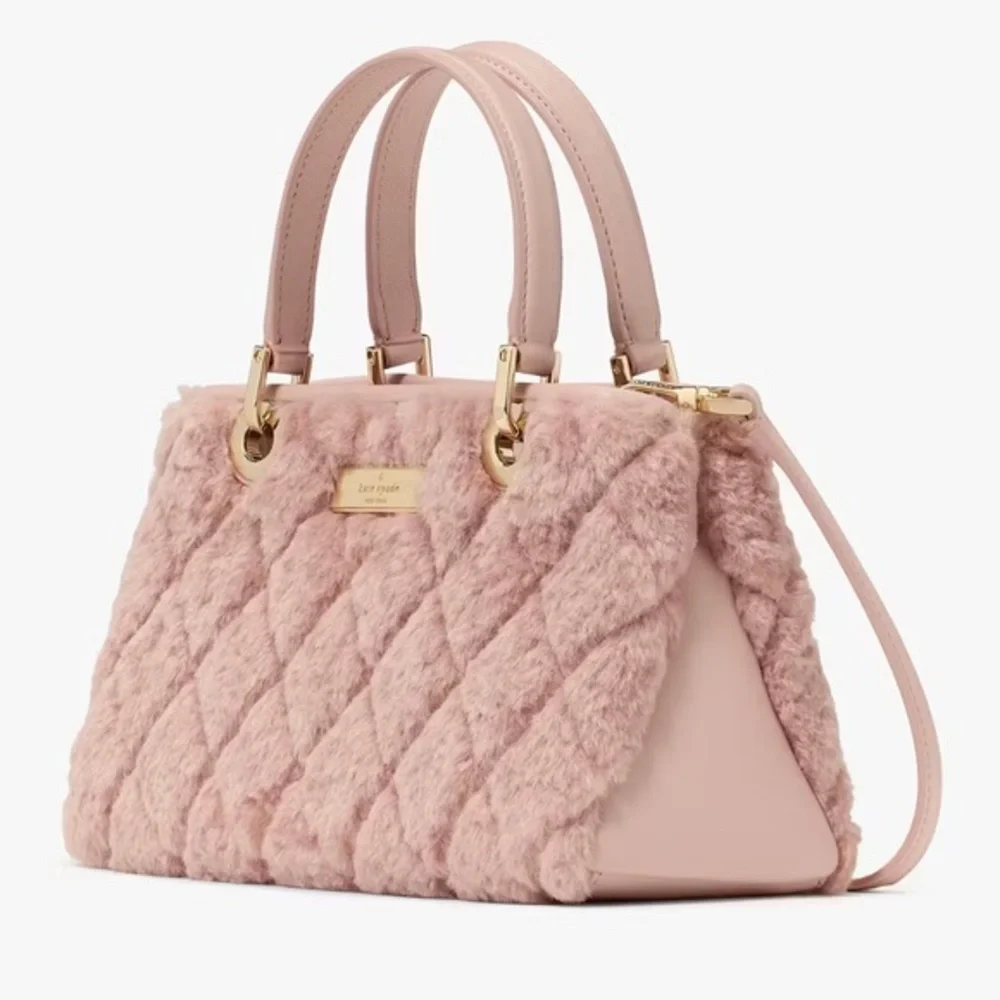 NWT KATE SPADE Carey Faux Fur Small Sullivan Satchel‎ - Picture 6 of 10